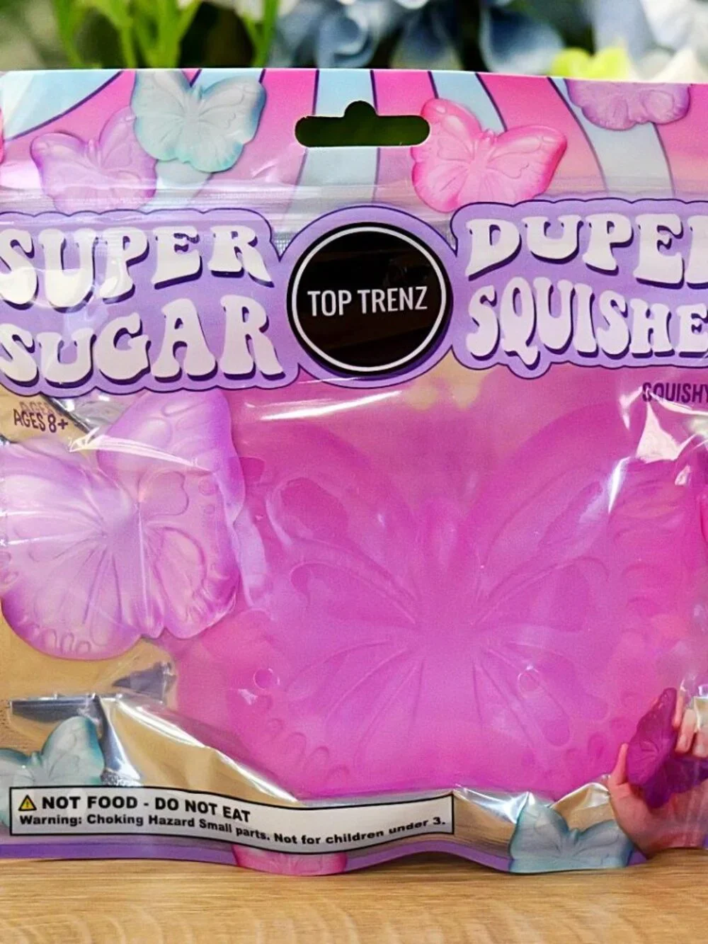 Super Duper Sugar Butterfly Squisher - Purple‎ Sensory Squishy Fidget Toy